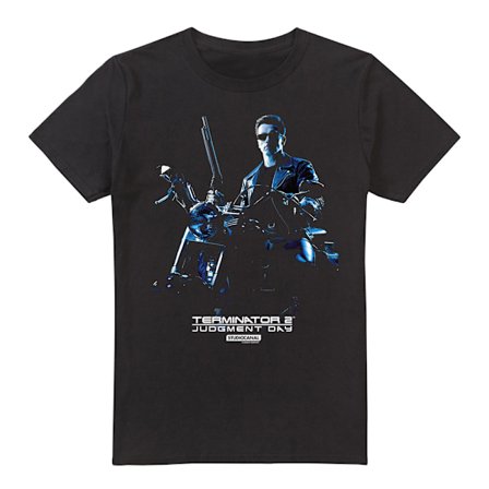 Terminator 2 Herr Motorcykel T-shirt S Svart