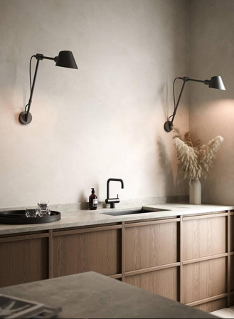 Stay Long vegglampe - sort