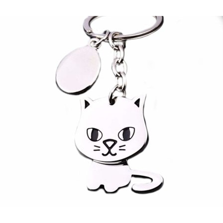 Avtagbar kattformad nyckelring present kärlek dam nyckel katt katt ke