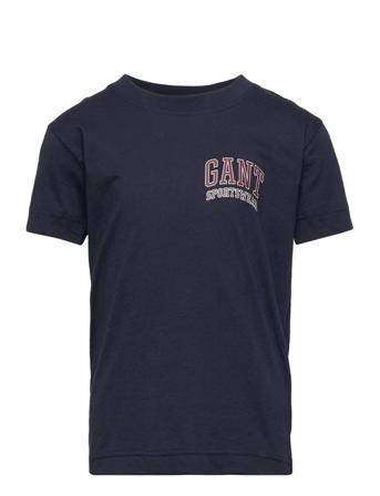 D1. Crest Shield Ss T-Shirt T-shirts Short-sleeved Navy GANT