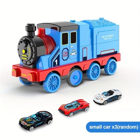 Transformerbar simulasjonsleketog med fjærbelastede, sammenleggbare spor for barn; en modellbil som fremmer og kognitive ferdigheter, perfekt som en 