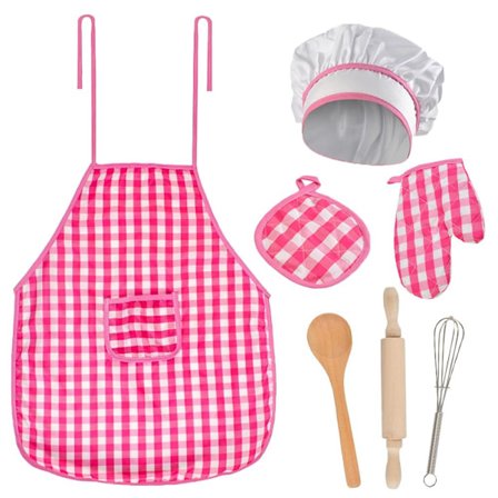 Kids' Chef Outfit - 7 Pieces - Apron & Chef's Hat & More