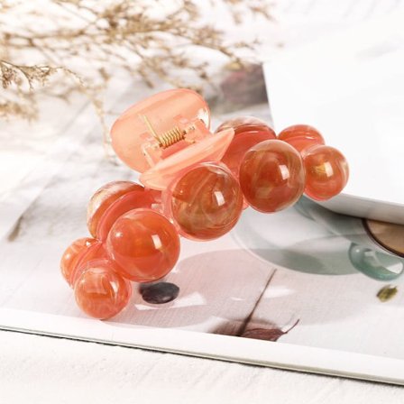 Hår Krabbklämmor Dam Hårnålar ORANGE - high quality