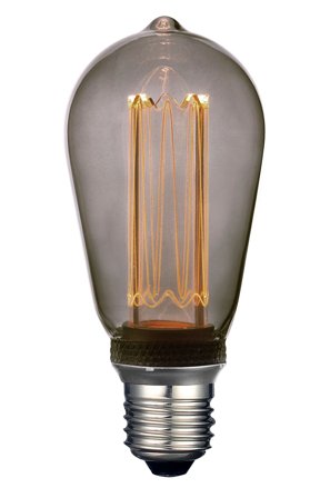 PR Home - FUTURE LED SMOKEY lyskilde 64 mm E27 - Grå - Lyspærer & glødepærer - Fra Homeroom