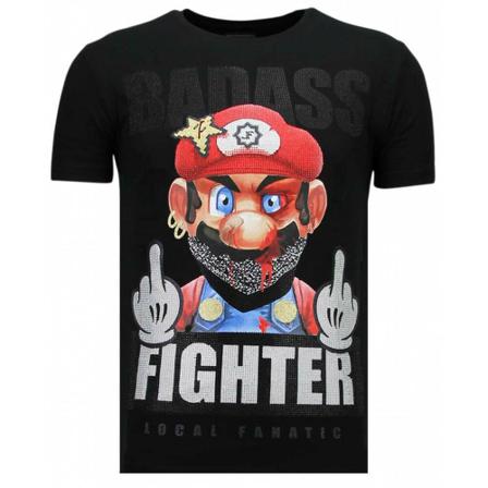 Local Fanatic Fight Club Mario Bros - T shirt - 13-6219Z svart, Herr, Herr, Storlek: 2XL