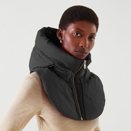 Dunhatter med hette Skjerf Balaclava hatt SVART