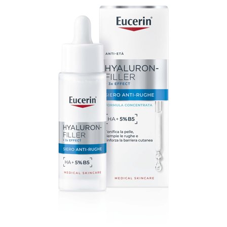 Eucerin Hyaluron-Filler +3x Effect Siero Anti-rughe 30ml - Siero viso antirughe