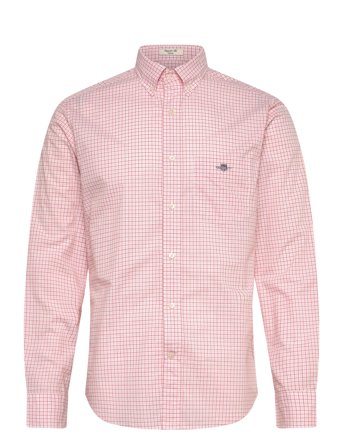 Reg Classic Poplin Check Shirt Tops Shirts Checkered Shirt Orange GANT