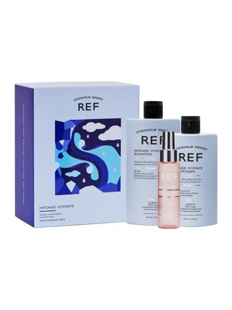 REF Stockholm Sweden Care Products Set cont.: Intense Hydrate Shampoo 285 ml (GH 1374221) + Intense Hydrate Conditioner 245 ml (GH 1374231) + Shine 