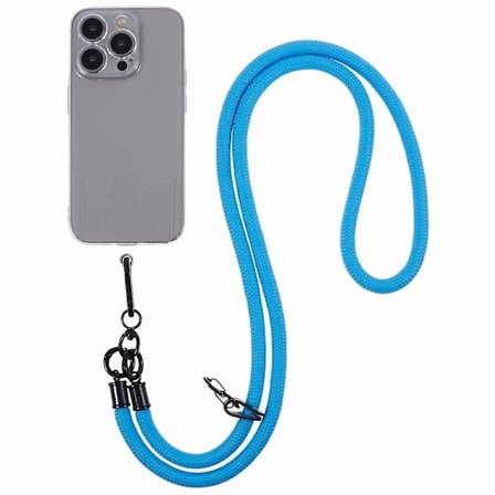 B typ A typ enfärgad mobiltelefon lanyard 10mm crossbody nylon mobiltelefon hänge med transparent patch (B typ)