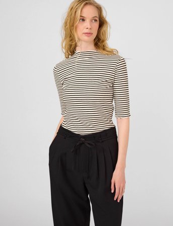Karen By Simonsen Candacekb Stripe Ss - Black - L