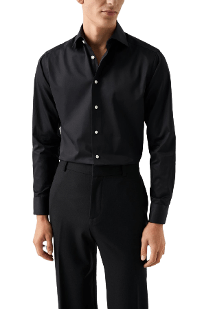 Eton Slim Fit Skjorta I Twill Skjortor Herr Svart 40