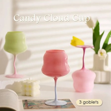 3 stk. Glas Vinsæt 500ML Europæiske Luksus Pokaler Høje Stilke Glas