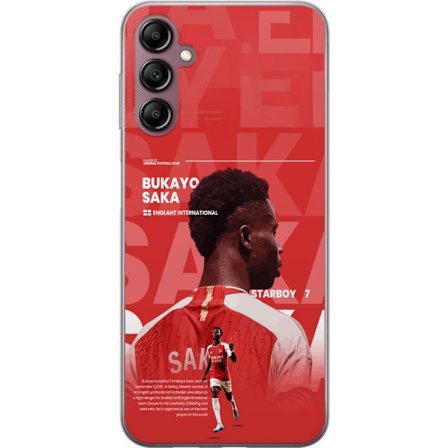 Kompatibel Mobilcover til Samsung Galaxy A14 5G Bukayo Saka Arsenal England 16 assist stolt skade fodbold fløj hurtig teknik vigtig offensiv kraft og