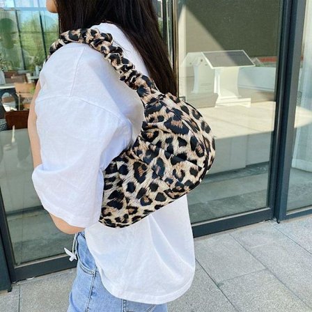 Mini crossbody taske til kvinder baguette taske ko mønster skuldertaske håndtaske