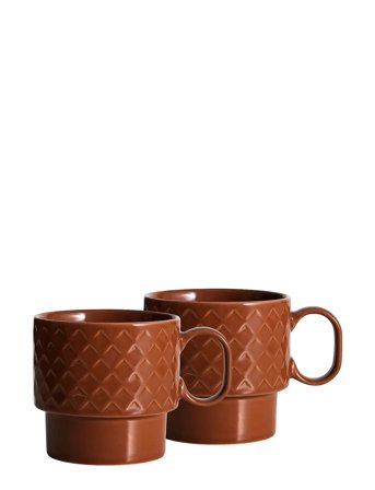 Sagaform Coffee & More Tea Mug, 2-Pcs - Brown - ONE SIZE