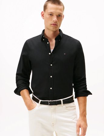 Tommy Hilfiger Flex Flannel Solid Rf Shirt - Black - S