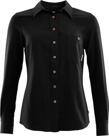 Aclima Woven Wool Shirt Woman Jet Black
