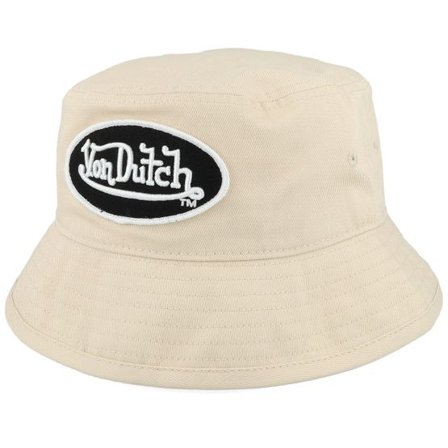 Von Dutch - Beige bucket Hatt - Oval Patch Beige Bucket @ Hatstore