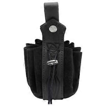 Middelalder Cosplay Veske, Middelalder Lær Veske Lær Nagler Myntvesker for Cosplay Fest, Halloween Svart svä_xx