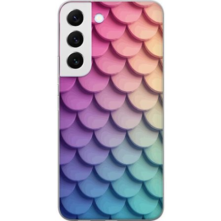 Kompatibel Mobilcover til Samsung Samsung Galaxy S22+ 5G Skaligt pastelpattern med bløde overlappende former i lyserøde, lilla og blå nuancer, der