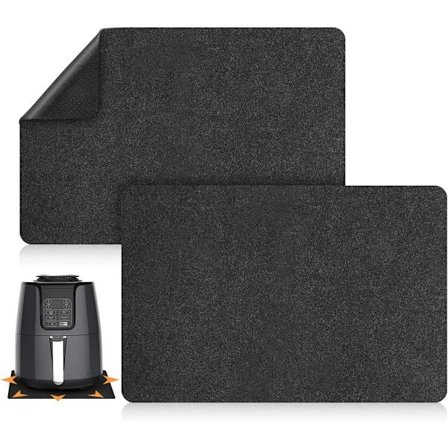 Värmebeständig Matta för Air Fryer, 2 st Köksvärmeskyddsmatta med Apparatglidfunktion för Air Fryer, Kaffebryggare, Mikrovågsugn
