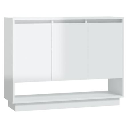 Vidaxl Förvaringsskåp Vit Högglans 97x31x75 Cm Konstruerat Trä Vit