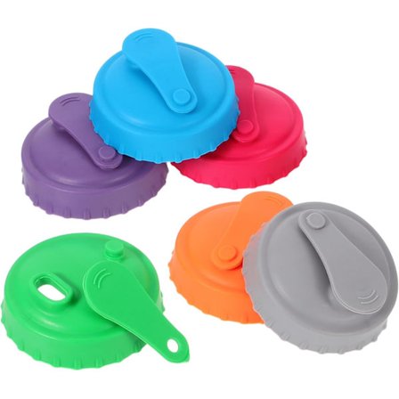 2025 Senaste Modell 6st Silikonlock för Burk Vin Öl och Fler Dryckeslock för Att Bevara Fräschör och Smak Lättanvända Livsmedelsgodkända