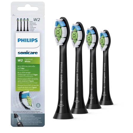 Philips Sonicare W HX6064 Optimal White - utskiftningsbørstehode - svart