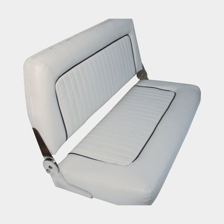 Folding boat sofa ESM Standard, 92 x 49 x 56 cm, light grey with navy blue details