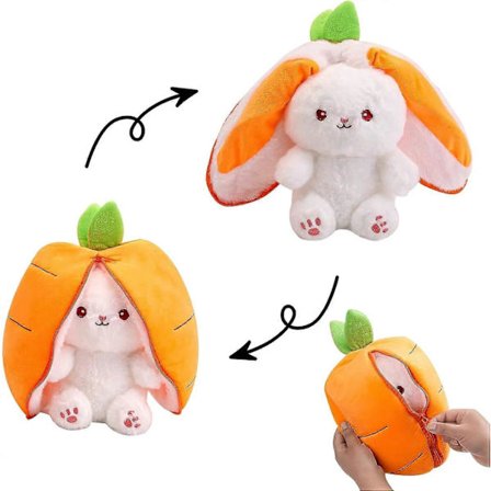 Vändbar Kanin, Kanin Plyschdjur, Jellycat Kanin (Morot 20 cm)