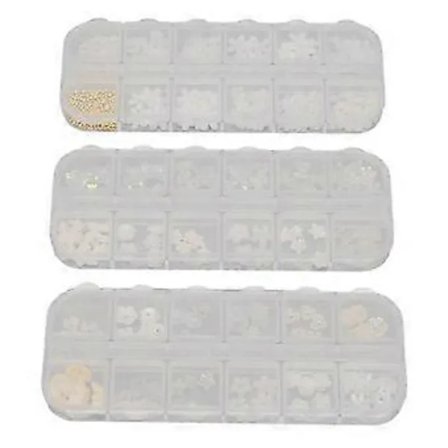 3 kpl Kynsitaidekoristeet Set Eri Kukkamuodot Manikyyri Koristeelliset Koristeet Kynsisalongille