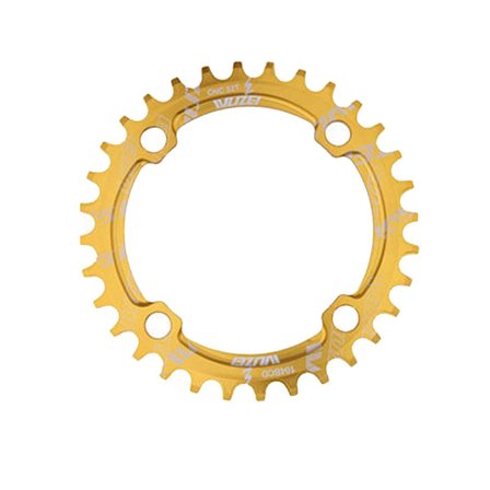 104bcd 32-42t Cykelkæde Klinge Mtb Kædering Smal Bred Oval Rund Tand