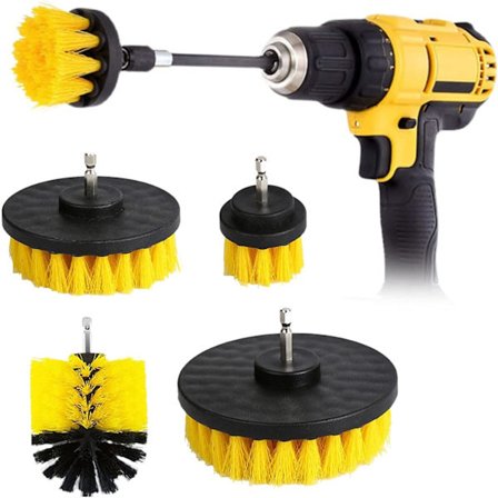 4-pack borstefäste uppladdningsbar rengöringsborste set