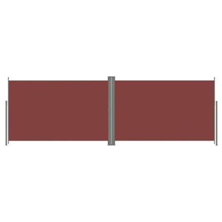 Vidaxl Infällbar Sidomarkis 200x600 Cm Brun Brun