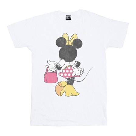 Disney Dam/Kvinnor Minnie Mouse Bak Pose Bomull Boyfriend T-