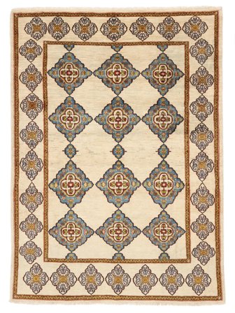 Noué À La Main Gabbeh Persan Fine Tapis 198X219 Persan De Laine Marron/Beige