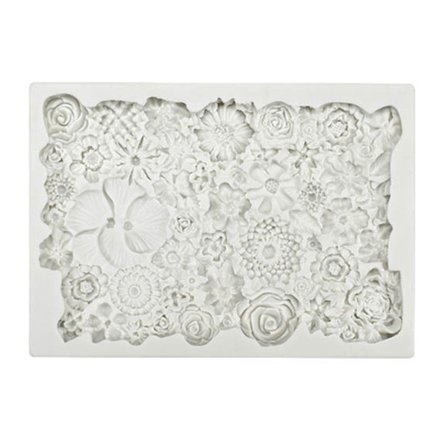 Blommor Silikon Gummi Flexibel Livsmedelssäker Form Lera Resin Keramik Godis