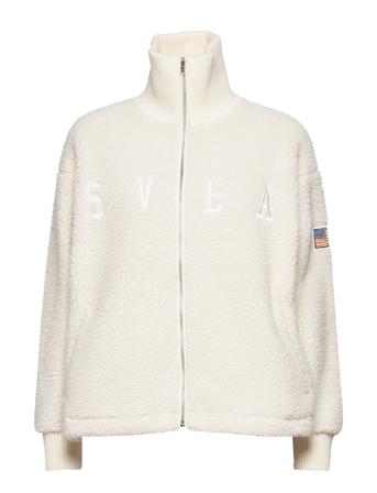 Kathryn Pile Zip Sweater Sweatshirt Trøje Creme Svea