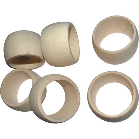 Servietringe i træ - Smukke rustikke servietringe til borddækning - Runde servietringe, der er fantastiske til festdekoration