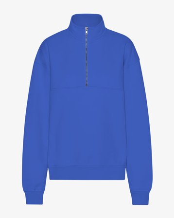 Organic Quarter Zip - Sapphire Blue - Female - M - Sustainable material - Ethical production
