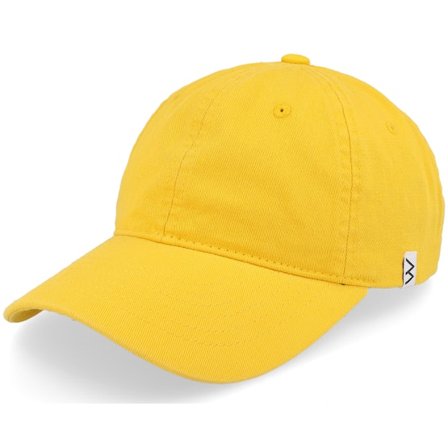 Wei - Keltainen unconstructed Lippis - Wai Washed Yellow Mom Cap @ Hatstore