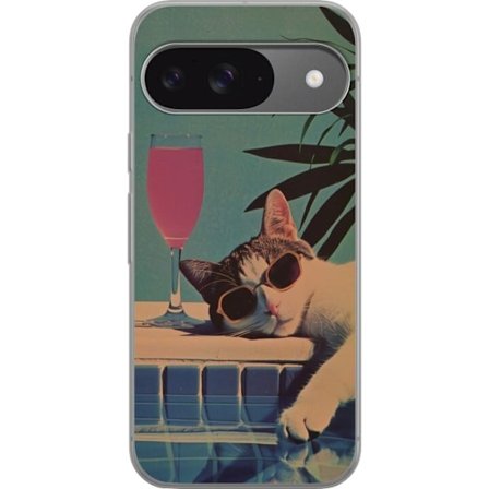 Kompatibelt Mobilskal till Google Google Pixel 9 Pro Katt semester