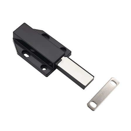 Sort skabsskabsspjæld, tryktype håndtagsløst usynligt skifte, skjult fjederdør