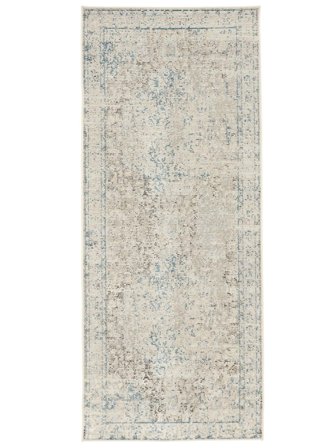 Vintage Medallón Pequeño Nadia Alfombra - Blanco Crema/Greige 80X200 En Estilo Clásico