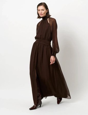 Dante6 Dante6-Rita Bohemian Maxi Dress - Brown - 42