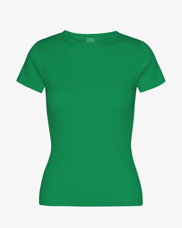 Organic Rib T-Shirt - Kelly Green - Female - XS
