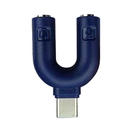 U-typ Hörlursadapter Typ C till 3,5 mm Hörlurs Y-splitter För filmkvällar Musikstreaming Hög Känslighet Ljudsplitter