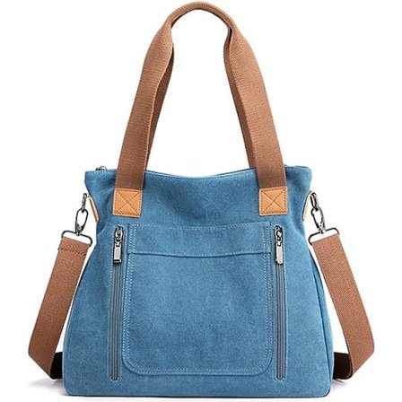 Kvinnors Canvas Tote Portmonnä Work Shoulder Crossbody Bag