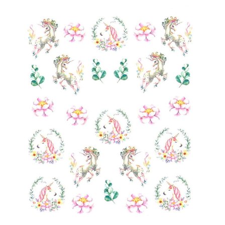 Vattendekaler - Unicorn - STZ-634 - För naglar